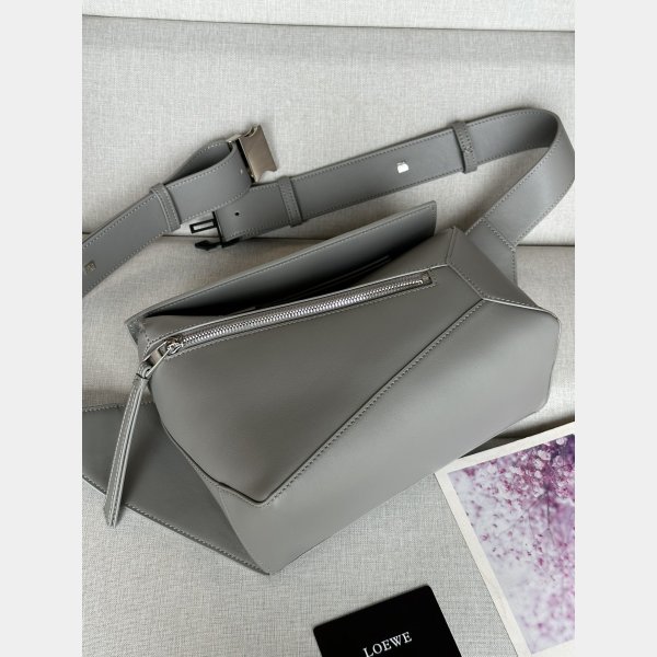 1:1 Mirror Loewe Small Classic Calfskin Puzzle Belt Bag