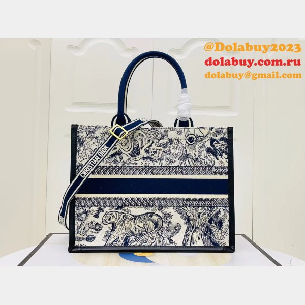 Copy Dior Book tote with strap new 1286 all size