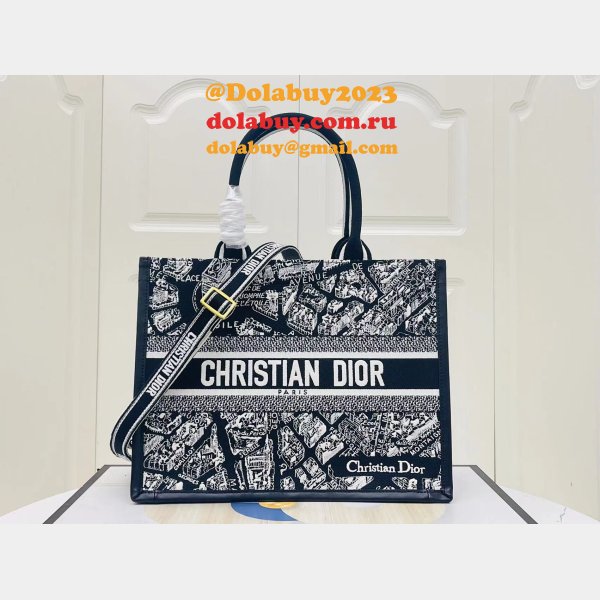 Copy Dior Book tote with strap new 1286 all size