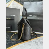 Saint Laurent 763961 Perfect Gaby Top Handle Bucket Shoulder Bags