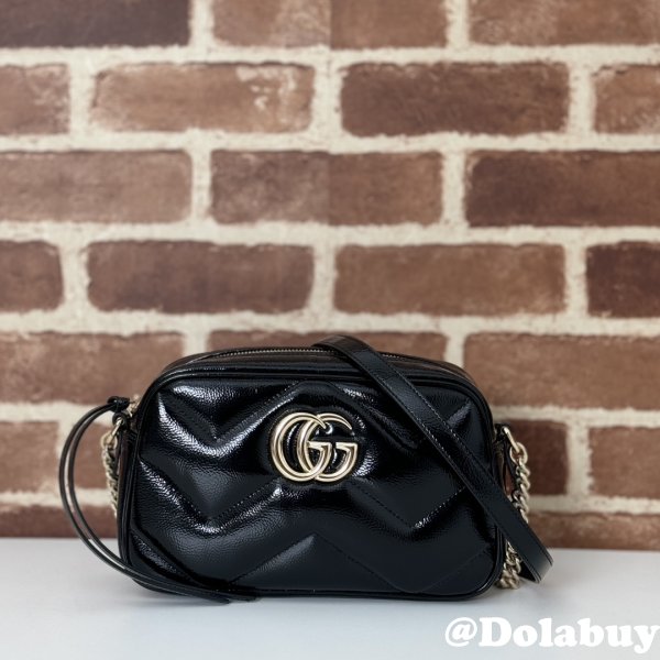 GG Marmont Gucci Knockoff Small Shoulder 802448 Black Bag