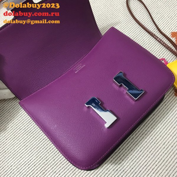 Hermes Constance Bag 18cm Epsom Leather Purple Wholesale