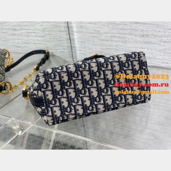 Diorstar Duplicates Hobo Chain Blue Oblique Print Wholesale 3106 Bag