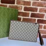 Best Gucci UK Supreme Zip Wristlet Pouch 672953 Clutch