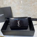 Duplicate black Saint Laurent YSL Monogram Logo Fanny Pack