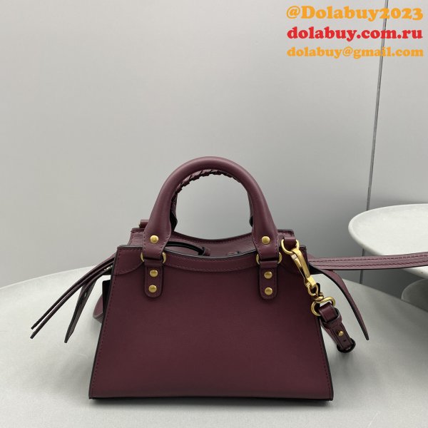 Best balenciaga cuag plain weave wine red