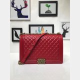 High Quality CC Le Boy Fashion Bags Lambskin 30cm