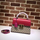 Gucci Knockoff 453188 GG Supreme Padlock Small Top Handle Bag