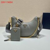 Top Quality Prada Handbags Cheap Highest Quality For Leather Hobo Re-Edition You