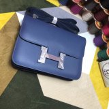 Hermes Constance Bag 23cm Epsom Leather dark blue Duplicate