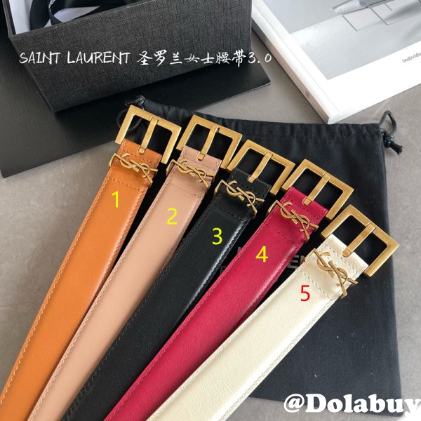 7 Star Best SAINT LAURENT 1:1 MirrorS BELT FOR SALE 20MM/30MM