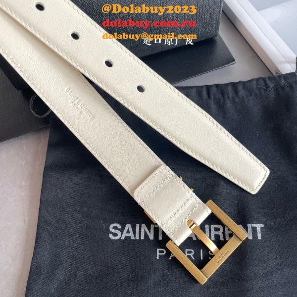 7 Star Best SAINT LAURENT 1:1 MirrorS BELT FOR SALE 20MM/30MM