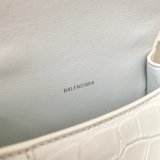 Duplicate Balenciaga Online Store Crocodile Pattern Hourglass 19/23cm Bag