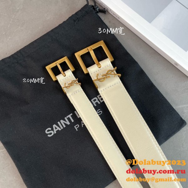 7 Star Best SAINT LAURENT 1:1 MirrorS BELT FOR SALE 20MM/30MM