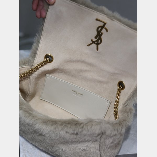 YSL KATE DOUBLE BREAD SUEDE & RABBIT FUR small 22CM BAG Luxury