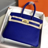 Hermes Birkin 35cm Togo leather Handbags Electric Blue Knockoff