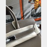 Hermes Birkin Epsom leather Handbags Dark grey Silver Cheap