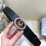 Wholesale Christian Dior AAA Belts 30mm Black Duplicate