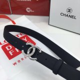 AAA+ Knockoff CC Leather Belt Width 3.0cm black