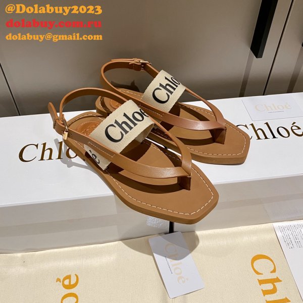 Designer Slippers Dupe AAAAA Knockoff Chloe Flip Flops