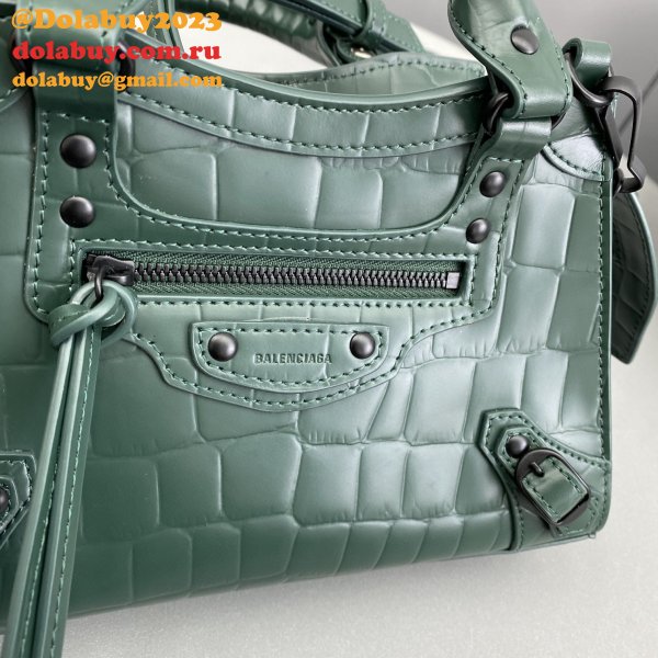 AAA+ Balenciaga Luxury cuag Dark green crocodile bag