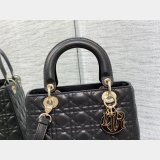 Perfect Quality Knockoff Lady Dior 24cm  Black Handbag