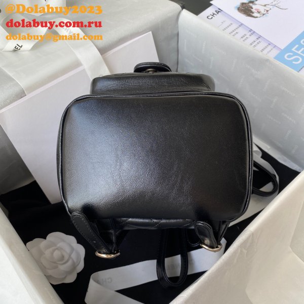 High Quality Cheap Designer Backpack AS2908 Black/White Bag 18CM