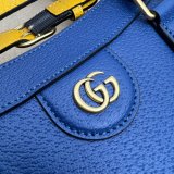 Wholesale Gucci Diana tote bag 678842 blue/black leather from china