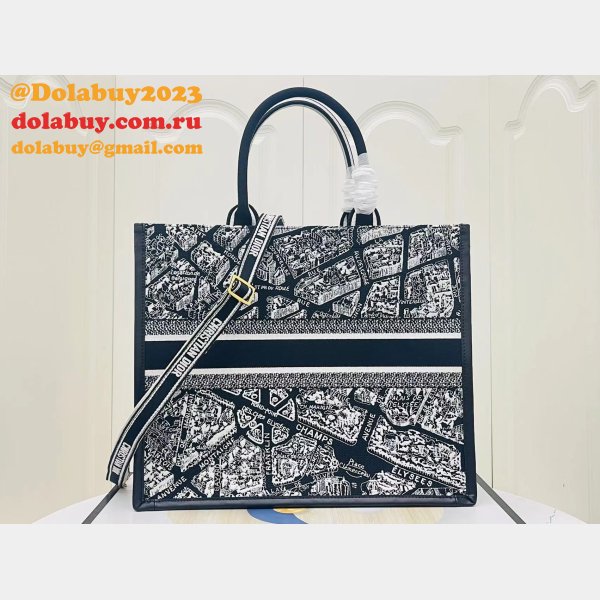 Copy Dior Book tote with strap new 1286 all size