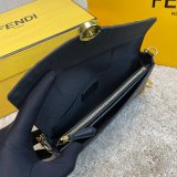 Fendi Fake Fashion 212200 Maca embossing Black Bags