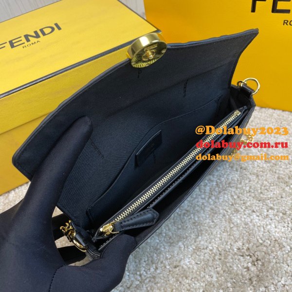 Fendi Fake Fashion 212200 Maca embossing Black Bags