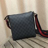 UK Gucci 1:1 Mirror Black GG Supreme Small Messenger 523599 Bag