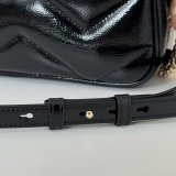 GG Marmont Gucci Knockoff Small Shoulder 802448 Black Bag