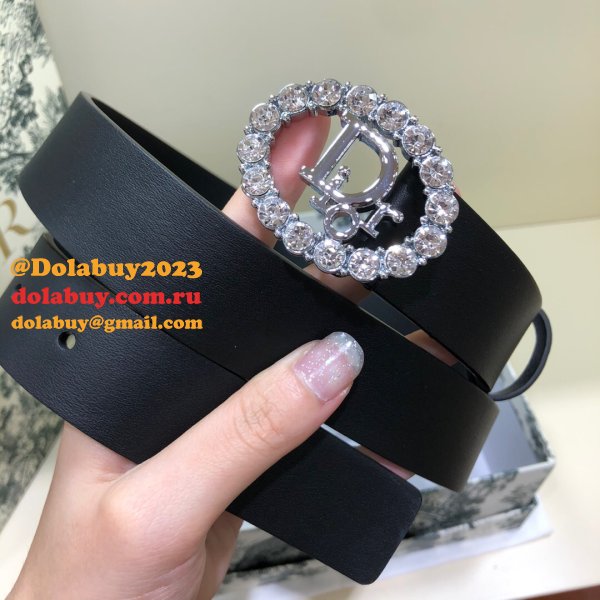 Wholesale Christian Dior AAA Belts 30mm Black Duplicate