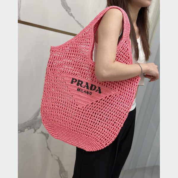 Perfect prada raffia woven tote bag large 1BG424