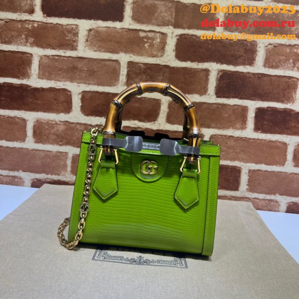 AAA Quality Fake Gucci Diana lizard 675800 bag