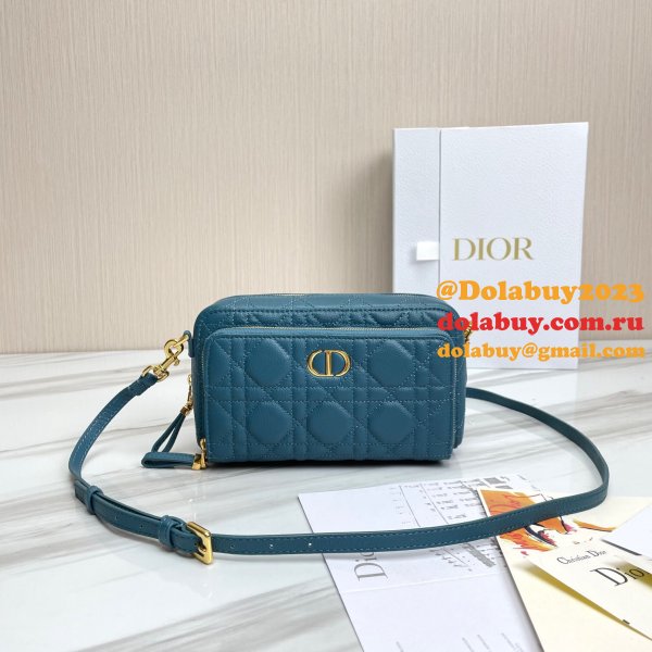 High Quality Dior Caro Bag Brown Supple Cannage Calfskin Fashion