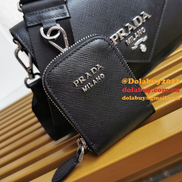 Saffiano Prada 1BP020 Luxury Envelope Cheap High Quality Bag