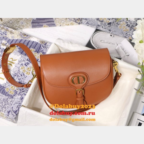 Copy Luxury Dior Bobby Bag Brown Box Calfskin