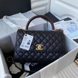 Best CC coco handle bag 92991 caviar leather 29cm