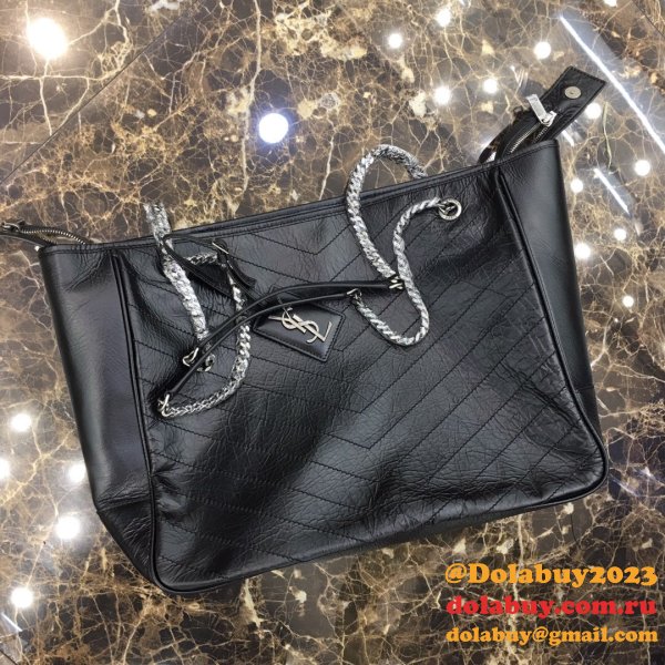 YSL 504867 High Quality bag Saint Laurent Niki Shopping Bag Black Vintage