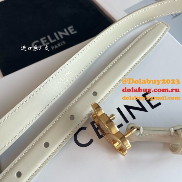 Designer 18mm Dupe Belt White Luxury