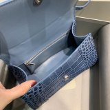 Balenciaga Hourglass New Copy Bag Crocodile Royal Blue