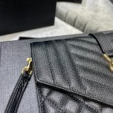 Fashion YSL 617662 Monogran clutch in quilted grain de poudre embossed Outlet