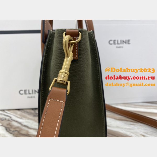 Designer Duplicate Celine Brown/Green Luggage Bags For Sale