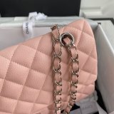 CC Copy 25.5CM Classic Flap Bag Caviar Leather A01112 Pink