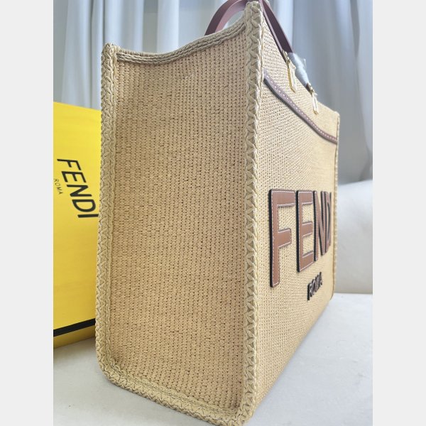 UK Fendi Summer Raffia Shopping Bag Wholesale