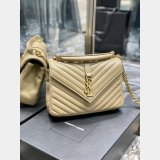 YSL 1:1 Mirror 392737 College Medium Chain Bag in Matelassé Leather