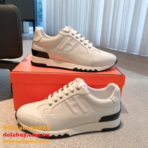 Wholesale Sneakers Leer Wit Hermes 1:1 Mirror Shoes