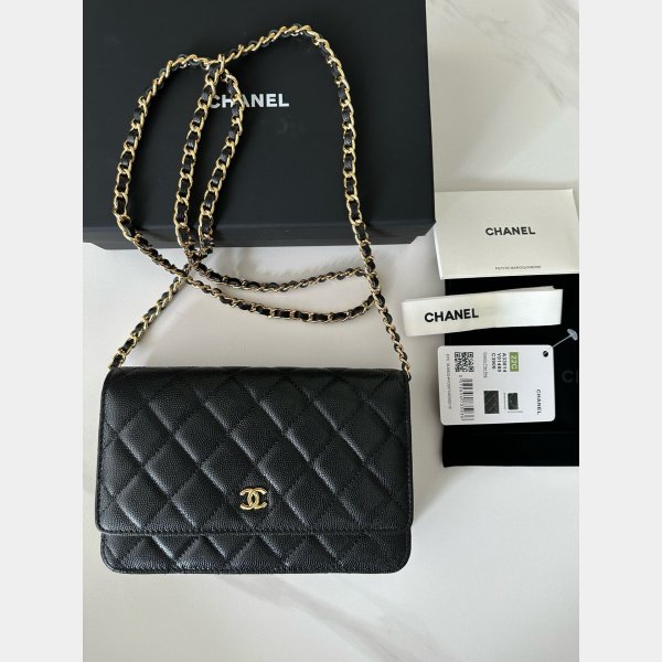 CLASSICAL Perfect CC WOC SMALL CAVIAR LEATHER CHAIN BAG